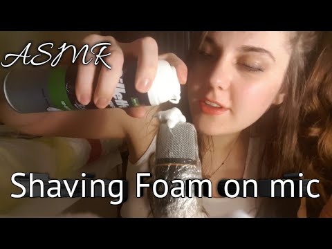 ASMR || Shaving foam on the mic ||