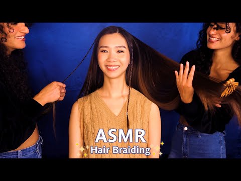 Soothing Whispers & Delicate Braids💤ASMR Heaven, Hair Brushing with Kaitlynn & Savannah for Tingles