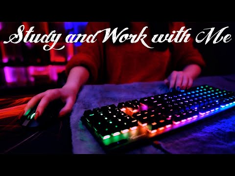 ASMR Study & Work with Me (1 Hour) 💎 Keyboard Typing and Mouse Clicking, No Talking