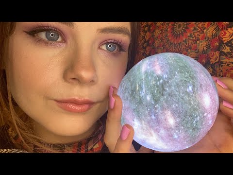 ASMR~ Moon Lamp Tapping and Scratching, Soft Whispers