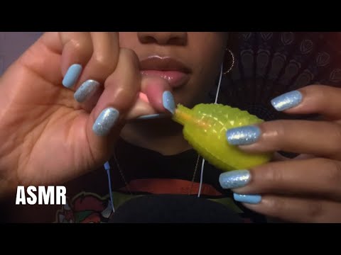 ASMR | Tapping & Scratching on Tropy Fruits 🍌🍓🍇🍍 Tingles ✨