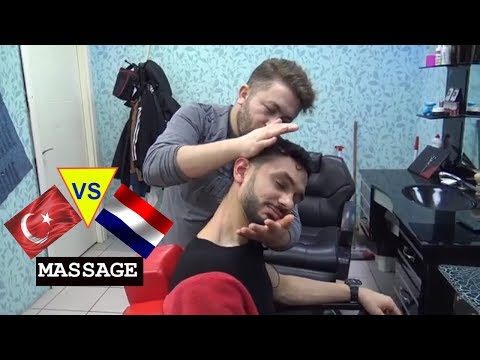 ASMR= The best barber massage in the world = DÜNYANIN EN İYİ BERBER MASAJ'I=(TURKEY vs NETHERLANDS)