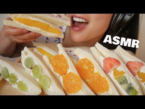 ASMR JAPANESE FRUIT SANDWICH (EATING SOUNDS) | SAS-ASMR