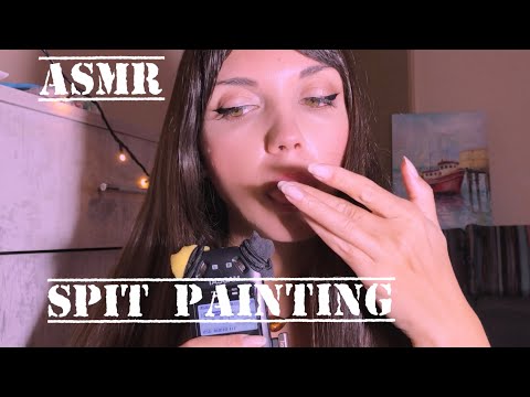 АСМР/Fast ASMR Макияж слюнкой/Spit painting