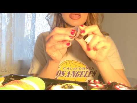 ASMR Candy Sushi Whisper (MAJOR EATING SOUNDS - ENJOY! :D)