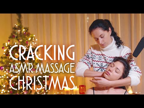 ASMR | MASSAGE | Christmas asmr neck cracking massage (neck, head, relaxing, no talking)