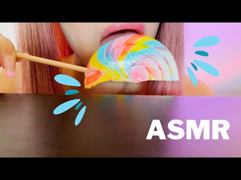 ASMR Up Close Lollipop Eating 🍭 *asmr sucking & licking sounds*