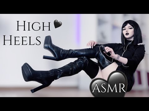 High Heel Leather Boots ASMR 🖤