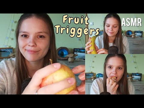 ASMR Fruit Triggers (Apple & Banana Eating, Tapping, Scratching)