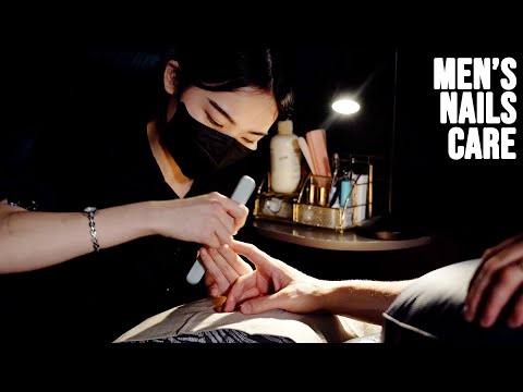 Men's Premium Neil Care Shop | Manicure & Hands Massage | ASMR video