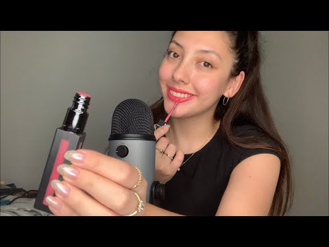 ASMR Lip Gloss Application & Mouth Sounds | Whispered