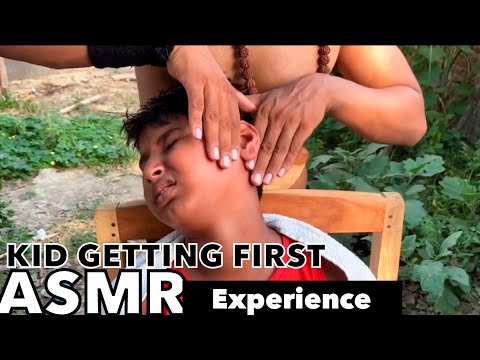 Kid Getting His First Massage Experience | asmr Massage