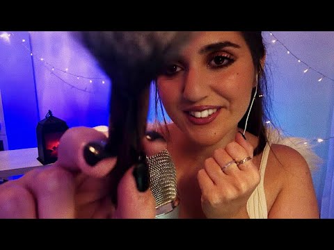 ASMR- repeated trigger words/ hand movements/ breathy whispers