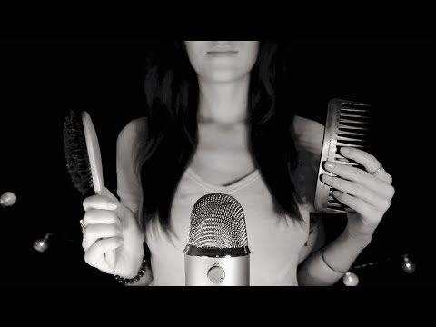 Pure Hair Brushing Sounds [ASMR] w/ Different Comb & Brush