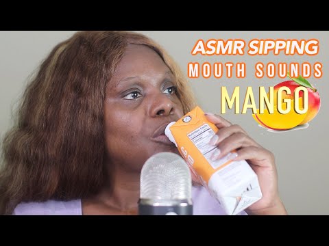 Norma Mango Refreshing Drink ASMR Sipping Mouth Sounds