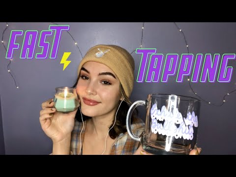 ASMR Fast Aggressive Tapping (On Glass)