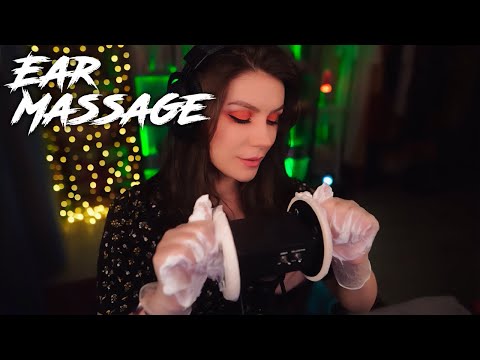 ASMR Ear Massage with Latex Gloves and Shaving Foam