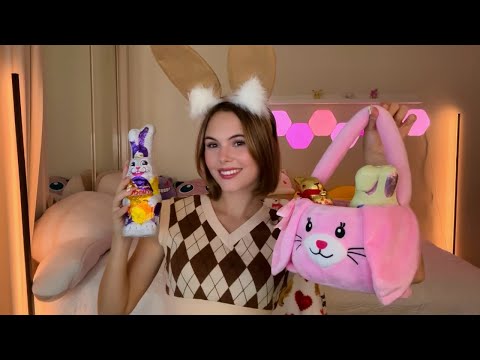 ASMR | Showing you my Easter Chocolates 🐣🍫 (mukbang, foil unwrapping, whispered…)