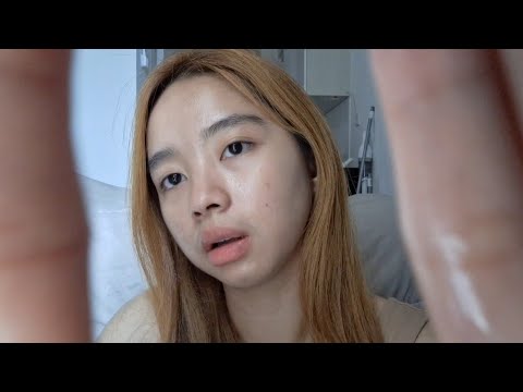 ASMR sassy girl giving u oil face massage (layered sounds) ROLEPLAY