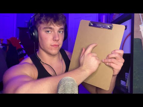 ASMR clipboard tapping and tracing