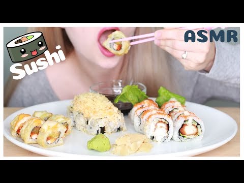 ASMR: Deep Fried Sushi BIG BITES *EATING SOUNDS* (no talking) 먹방