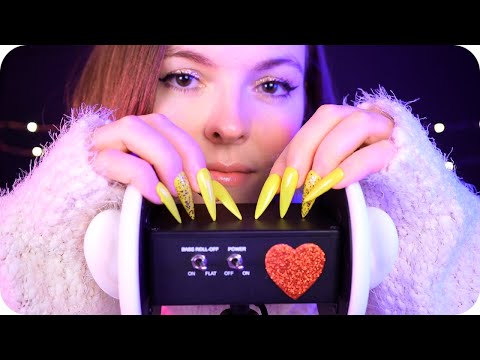 ASMR ~Brain Tingling~ 3Dio Scratching and Tapping (TkTk, "Relax", "Click", Ear Blowing) ♥