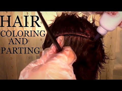 ASMR Hair Coloring & Parting / Sectioning / Glove Sounds