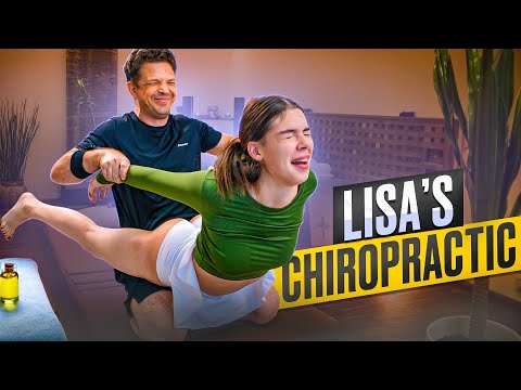 FUN CHIROPRACTIC WITH GUN MASSAGE AND BACK CRACKLES | CHIROPRACTIC ADJUSTMENT FOR LISA