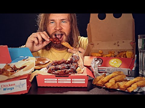 EATING a Domino's Sticky Chicken Feast [ASMR]