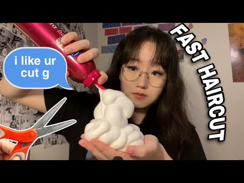 ASMR giving you a FAST HAIRCUT 🧖🏻‍♀️✨personal attention haircut roleplay!