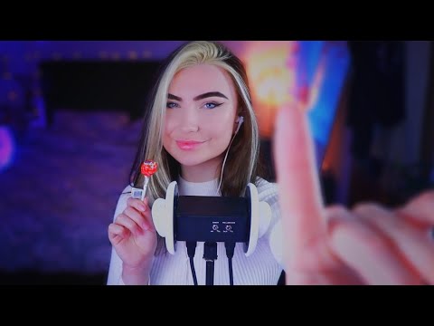ASMR Lollipop Mouth Sounds - Intense, Tingly Mouth Sounds w/ Delay, Lens Tracing & Visuals