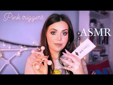 ASMR Pink Triggers | Tapping & Scratching 🌸