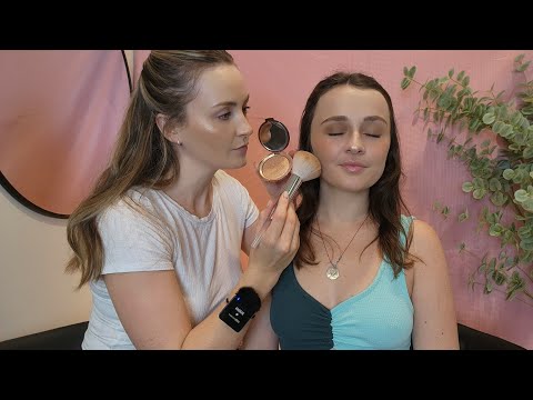 ASMR Full Face Of Makeup on Female Model for Date Night | Perfectionist Glow with Final Reveal
