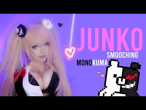 ASMR 🌈💜 JUNKO ( DANGARONPA ) smooching MONOKUMA *not cringy at all*