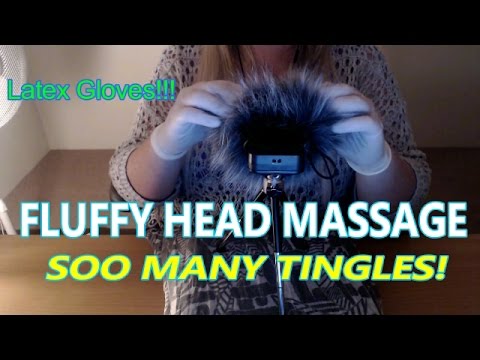 ASMR | Fluffy Head Massage & Scratch | With Latex Gloves
