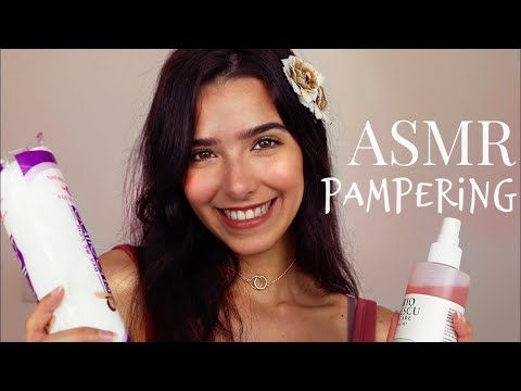 ASMR Pampering You! (Spa sounds, Sponge sounds, Lotion, Cottons, Hair Brushing...)
