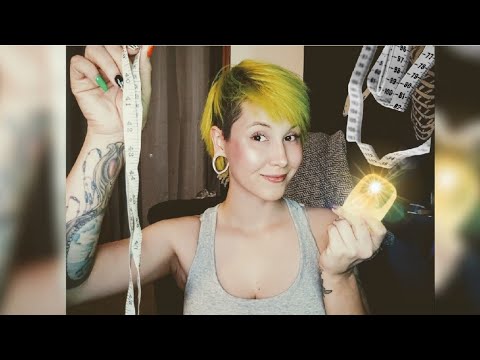 ASMR | Fast & slightly chaotic check-up // follow the light - measuring you