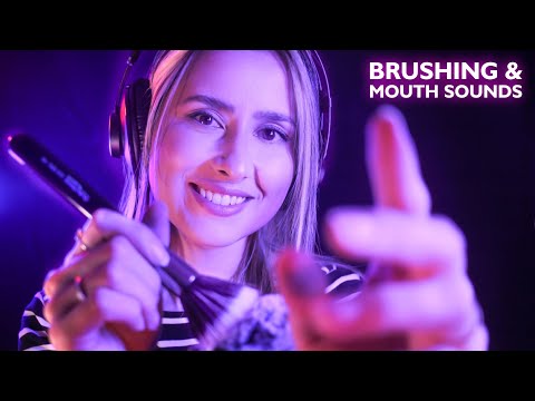ASMR MOUTH SOUNDS WITH VISUAL TRIGGERS ✨CAMERA BRUSHING AND FACE TOUCHING TO HELP YOU SLEEP