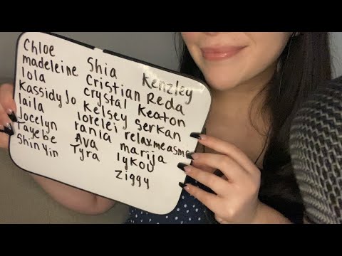 ASMR Writing Your Names! (Tapping & Writing Sounds)