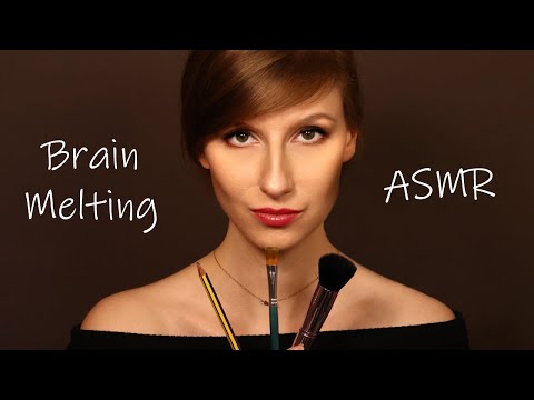ASMR Brain Melting ~ binaural drawing, painting, brushing, tapping