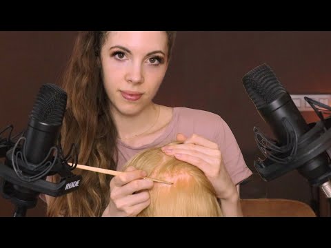 ASMR I will Give You Tingles - Scalp Check, Mic Brushing & Scratching, Sticky Sounds etc.