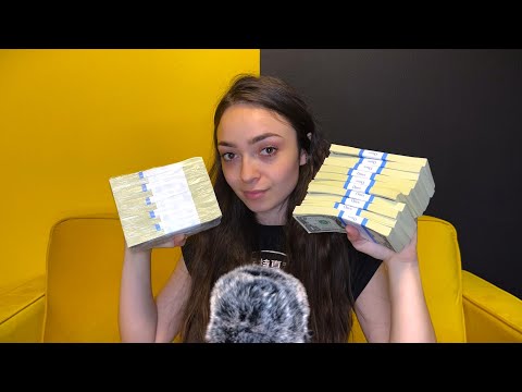 ASMR Intense Money Tapping, Flipping, Counting & Stacking Sounds w/ Whispering for Destressing