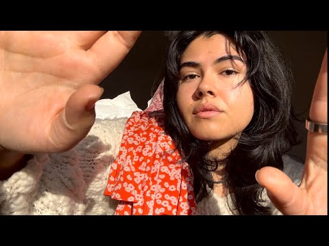 ASMR | Affirmations to have the best day (whispered, lofi, fabric sounds, haul)