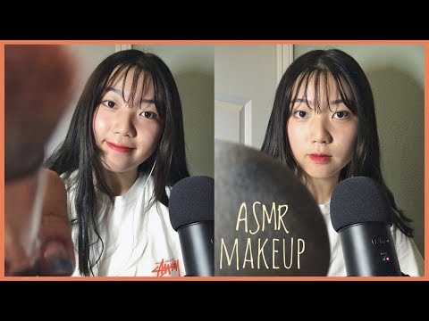 ASMR doing your Makeup but you're in a hurry | Tapping, Brushing, Visual Triggers, etc.
