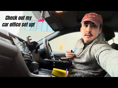 Work with me in my car! 🚗 - ASMR tapping and white noise