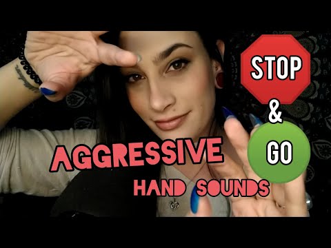 ASMR Aggressive Hand Sounds - Red Light / Green Light | Unpredictable, Anticipatory