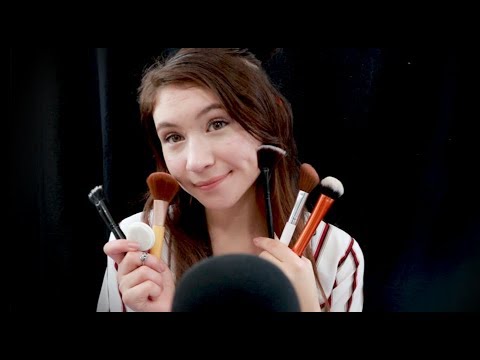 ASMR | Microphone Brushing With A Variety Of Brushes
