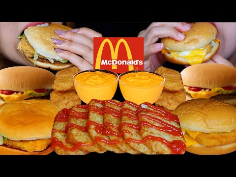 ASMR MCDONALD'S FEAST! CHEESEBURGERS, CHICKEN MCNUGGETS, HASH BROWNS ALL DIPPED IN MAC SAUCE 먹방