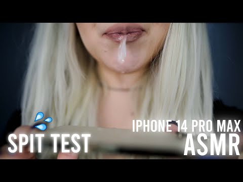 ASMR 📱💦 IPHONE 14 PRO MAX *SPIT TEST*