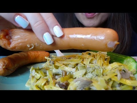 ASMR GIANT SAUSAGES AND SUPER CREAMY PASTA